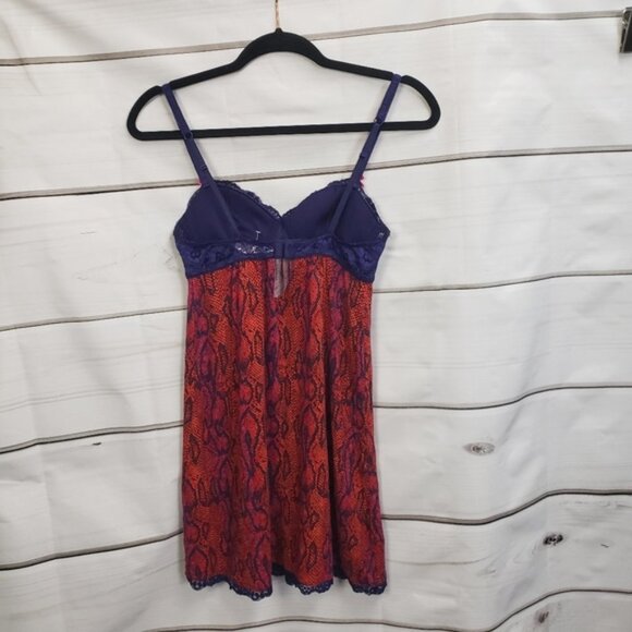 La Senza Lace Snakeskin Animal Print Nightgown PJs Pyjamas Chemise Linge… - Picture 2 of 6